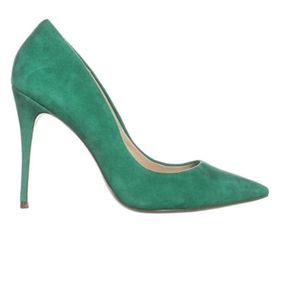 STEVE MADDEN GREEN POINTED TOE DAISIE PUMPS